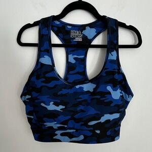 Love & Sports Racerback‎ Sports Bra Blue Camouflage XXXL (22) Recycled Polyester